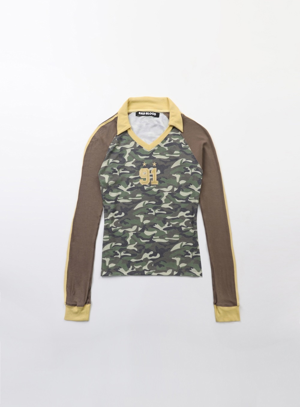 【BADBLOOD】 NADJA REVERSIBLE JERSEY TOP : CAMO