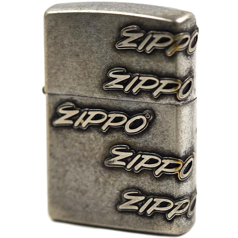 ジッポ ジッポライター オイルライター イタリックロゴ 5PCSエンブレム Cバレル 喫煙具 アンティーク風 シルバー ZIPPO ZL1-CB