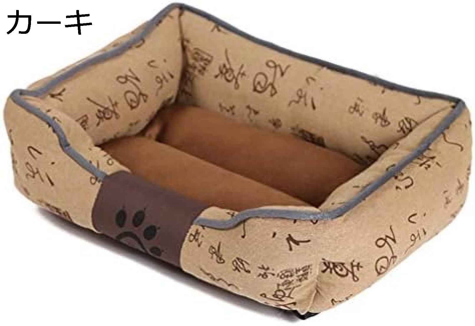 春夏秋冬通用 ペットベッド 防寒保温 通気性が良い 犬 猫ベッド ペットベッド 柔らかい 中型犬 スクエア クッションベット 防寒保温