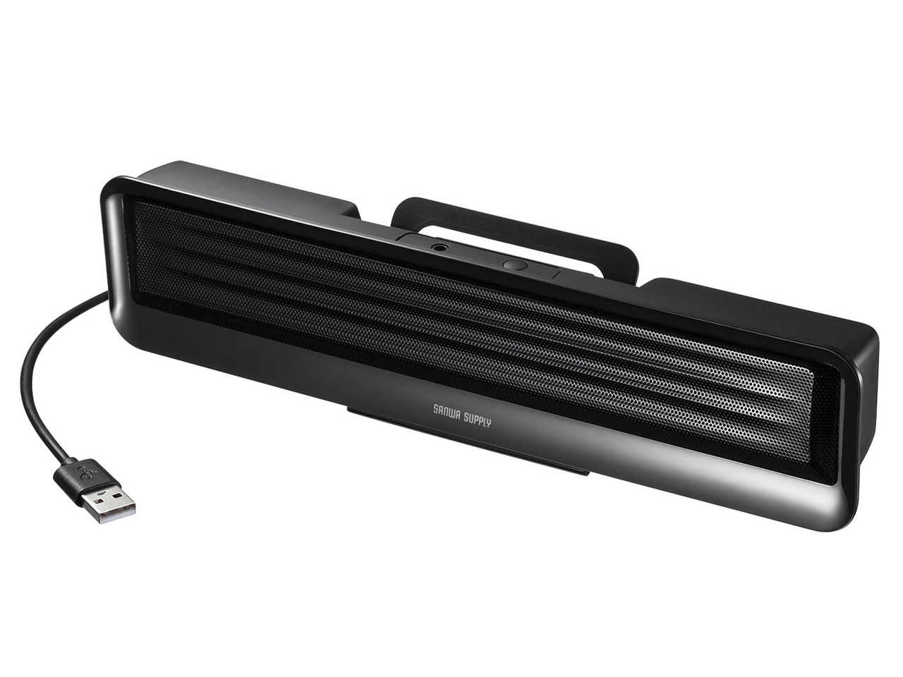 MM-SPBT5BK PCスピーカー Bluetooth/USB-A/3.5mm接続 クリップ式 [USB電源]