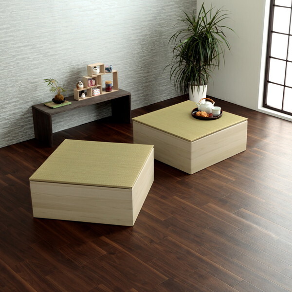 1040180010430 畳 ユニット 置き畳 小上がり 和室 和モダン 段ボール 畳ベッド 畳ベンチ 2組セット エコ 軽量 簡単 70×70×29.5cm 無地 メーカー直送