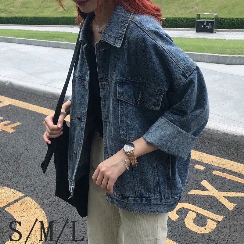 デニムコート レディース デニム 秋 コート 春 アウター 長袖 デニムジャケット学生 日常用 ファッション ニュースタイル ゆったり ショット丈