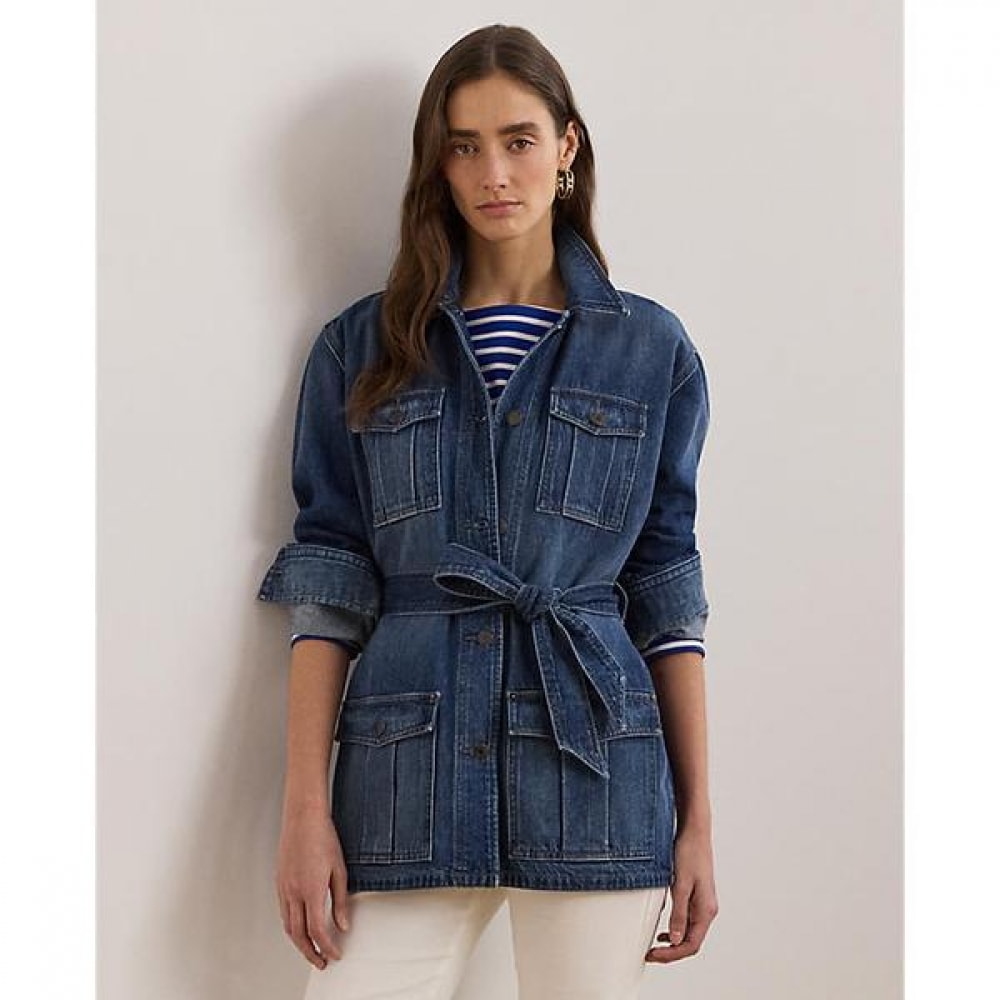 ローレンラルフローレンベルト付きデニムシャツジャケット (WMLROTWS2820588400)