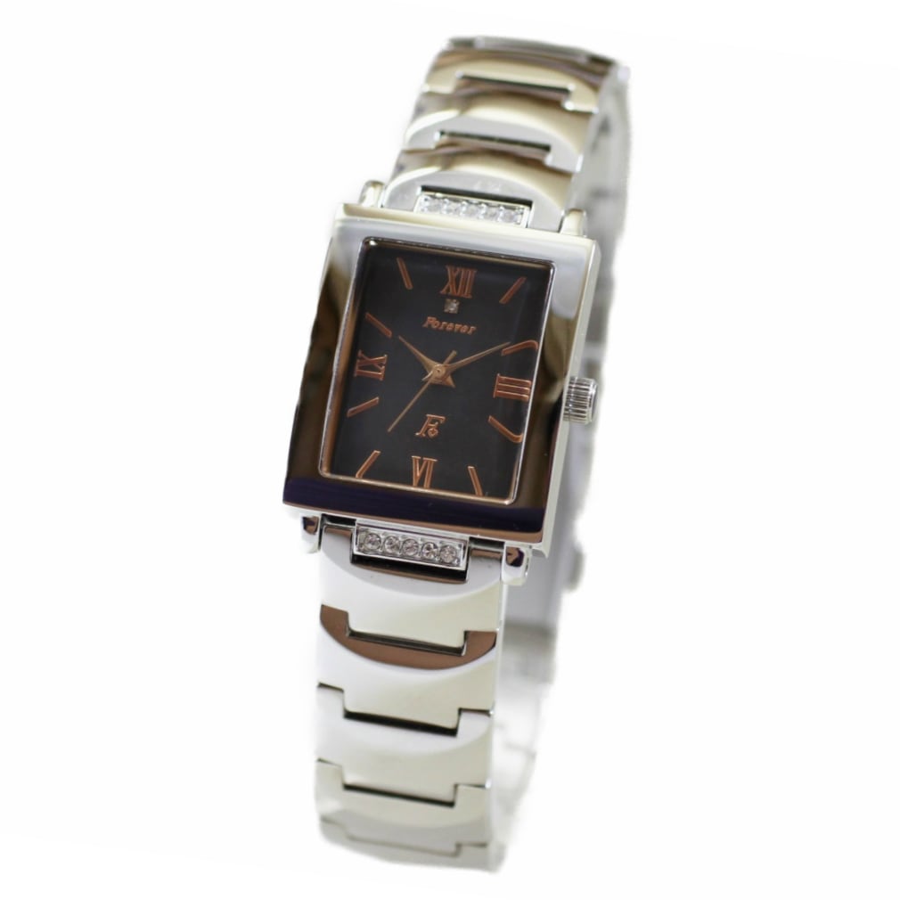 腕時計 メンズ 腕時計 フォーエバー 人気 40代 50代 クリスタルが 綺麗な腕時計です 高級感