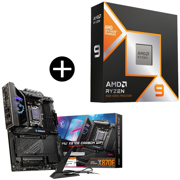 Ryzen 9 9950X3D CPU + MSI MPG X870E CARBON WIFI マザーボード セット