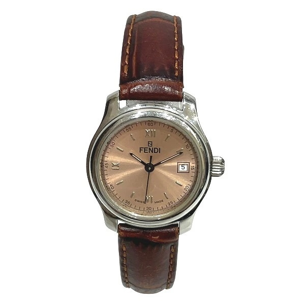 フェンディ FENDI 210L クォーツ ピンク文字盤 時計 腕時計 レディース 【中古】