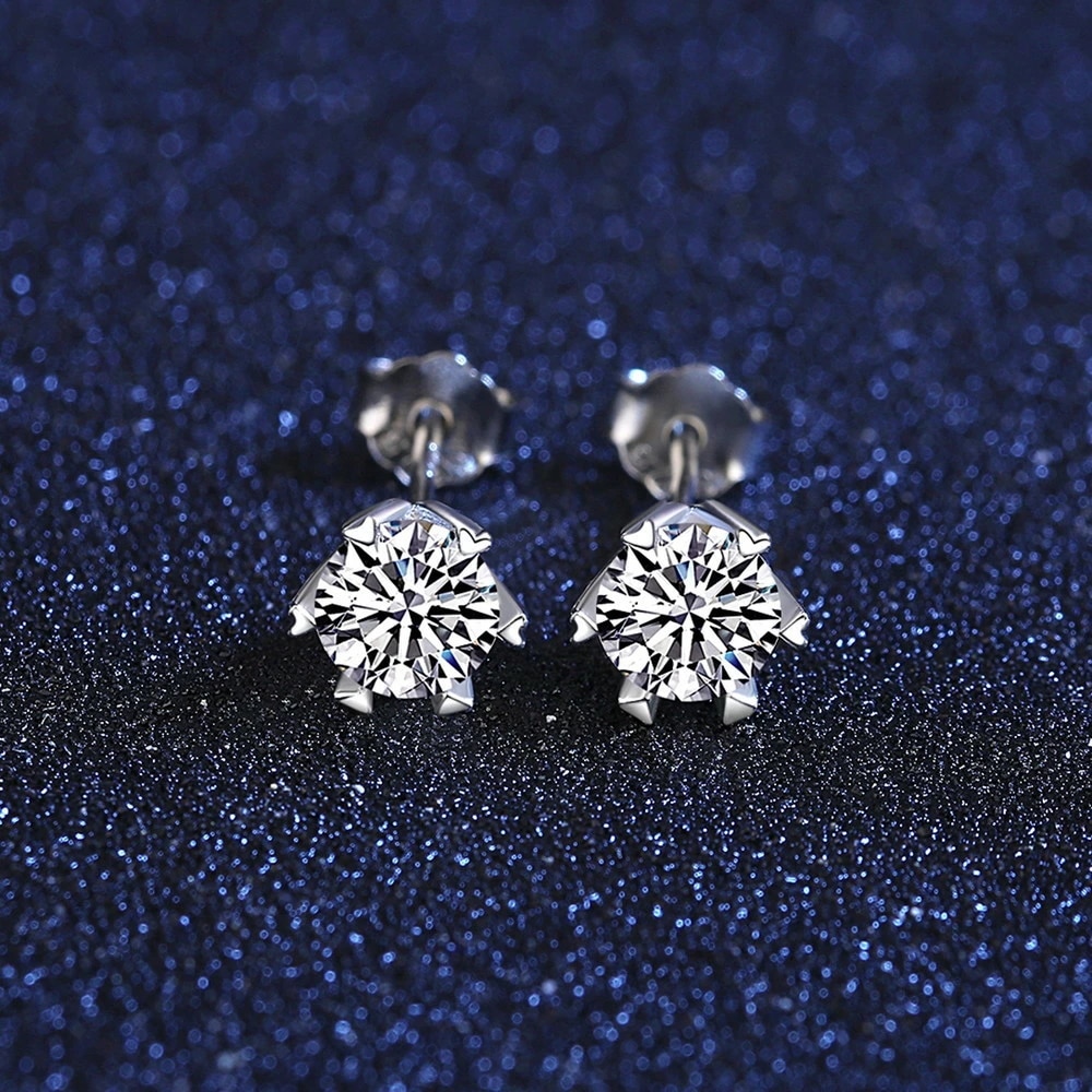 ピアス 両耳用 レディース 0.5Carat Pair モアサナイト シルバー925 ホワイト シル