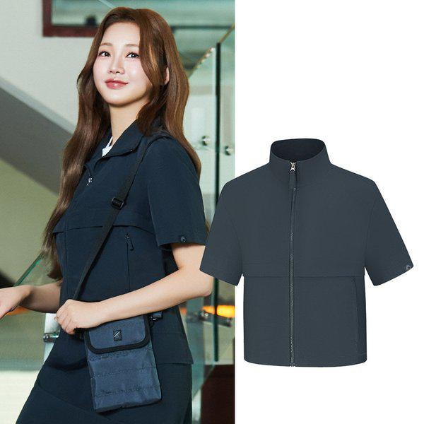 女性用夏クロップド半袖アノラックジャケット コンプソ(女) KWJ6408W