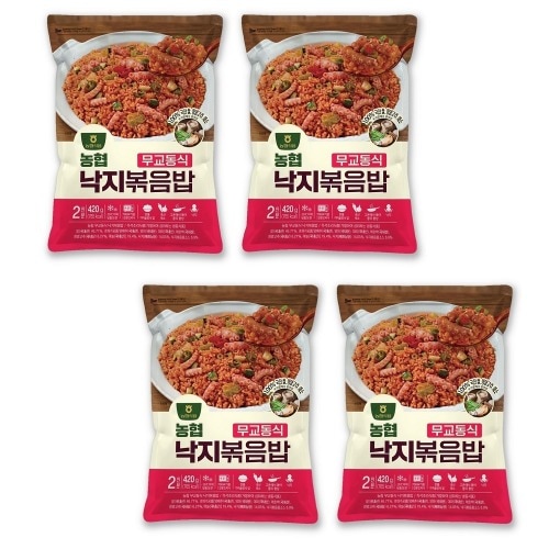 農協食品 無交動式タコチャーハン420g 2人前 4パック 手軽なおいしい食事 ホンバプ跡キャンプパーティー