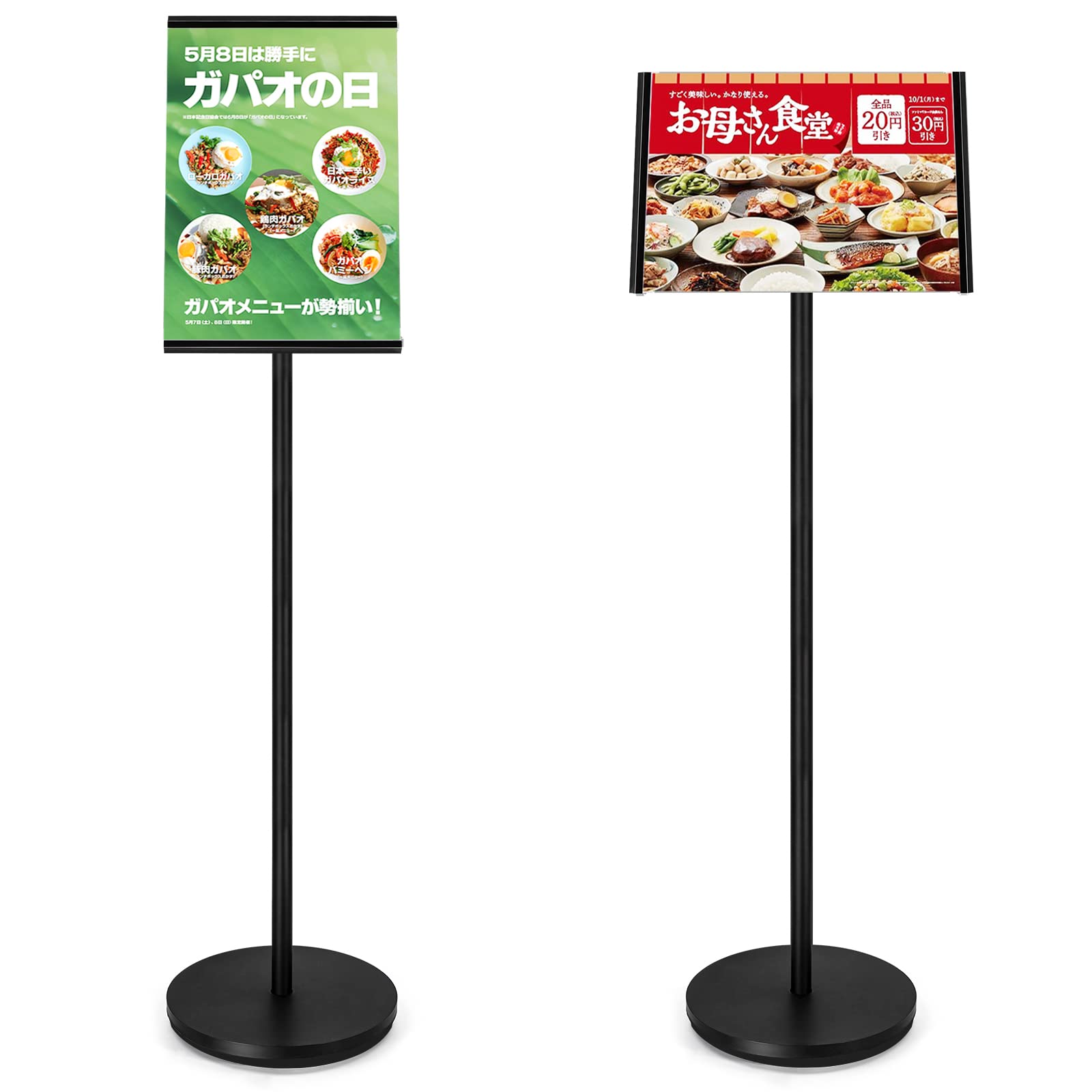 A3 重い案内板スタンドボード 角度調節可能な立て看板 メニュースタンド 会社の情報板 お知らせボード 掲示板 受付イベントの案内板 エントランス お店の看板 (シルバー, A3)