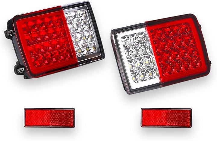 スズキ エブリイバン DA64V DA17V 等 用 LED テールランプ 流れるウインカー シーケンシャル 左右セット マツダ スクラム 日差 クリッパー 三菱 外装(クリア/レッド)