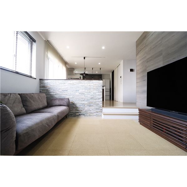 ラグタス スクエア タイルラグ YE イエロー [約50x50cm／10枚セット]