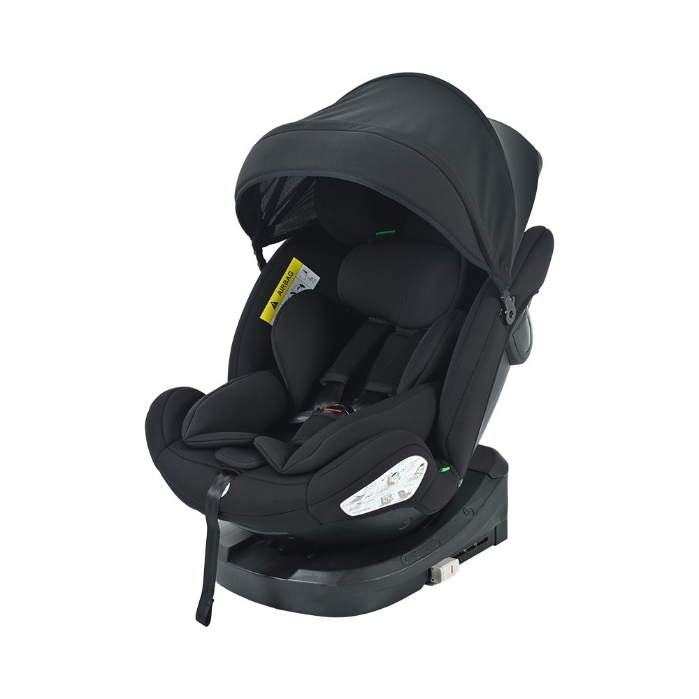 【トップテザー】0歳～12歳 新生児 ISOFIXチャイルドシート360度回転式 40～150cm調節可能 洗える 超広いキャノピー付き ベビーシート ドリンクホルダー付き 出産祝い 車DJYC298