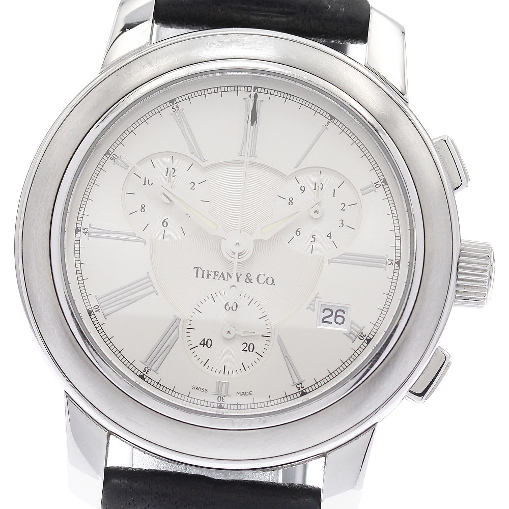 ティファニー TIFFANY&Co. マークラウンド クロノグラフ スモールセコンド クォーツ メンズ _945104【中古】