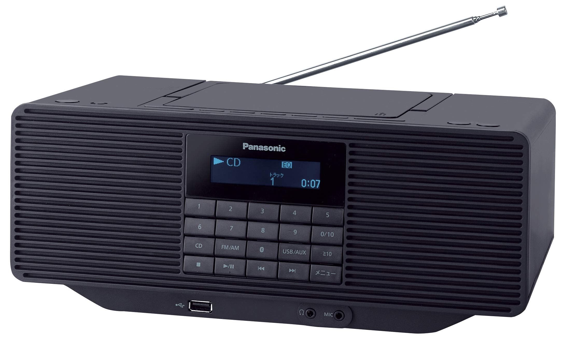 パナソニック ポータブルステレオCDシステム AUX ブラック RX-D70BT-K