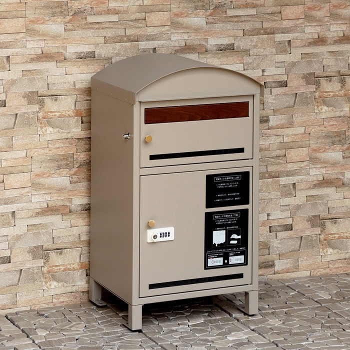 宅配ボックス付ポスト PBX-107 ライトベージュ