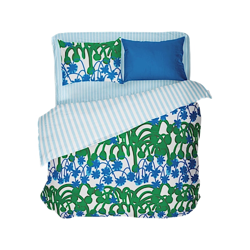 シームレスベディング FALLING BLOOM BLUE 公式正規品 ベディング 布団カバー 枕カバー ギフト付き 感性インテリア 可愛い 韓国雑貨 韓国インテリア 15,739円