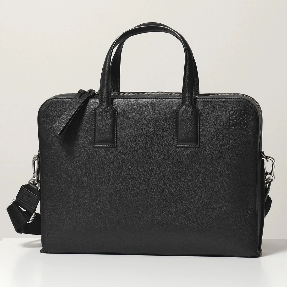 LOEWE ロエベ 337.12.P57 GOYA THIN BRIEFCA ゴヤ シン ブリーフケース レザー ビジネスバッグ 1100/BLACK 鞄 メンズ