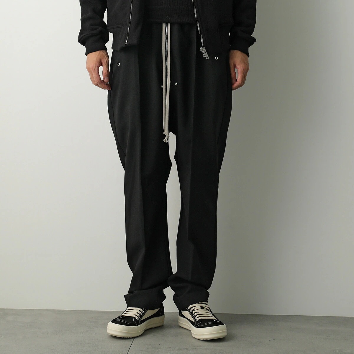 Rick Owens リックオウエンス トラウザーズパンツ BELAPANTS ベラパンツ RU02E1361 WGP ウールジャージー センタープレス テーパード 09/BLACK