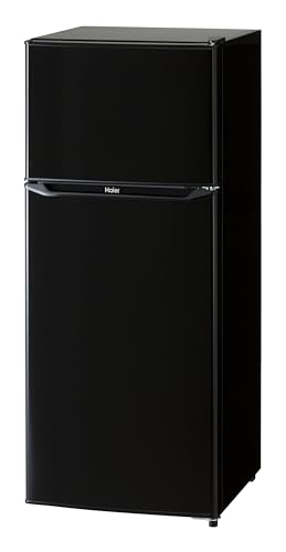 ハイアール(Haier) 幅47.4cm 容量130L 右開き冷蔵庫 JR-N130C(K) ブラック 一人暮らし スリムボディ 冷凍室霜取り必用 レンジが置ける耐熱性天板