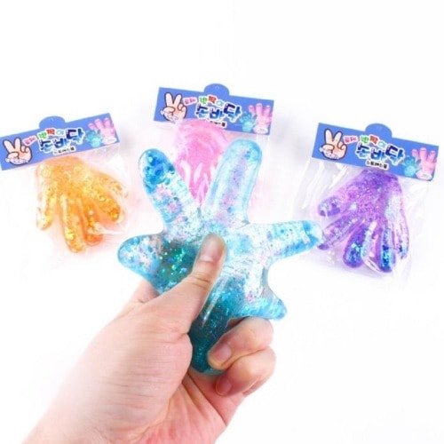 ロゼキラキラ手のひらストレスボール×12個面白い肌触り遊びパチパチしたおもちゃグループプレゼントイベントイベントプロモーション