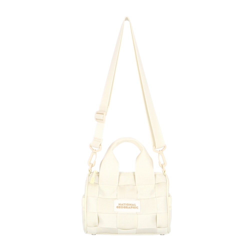 ナショナルジオグラフィック 5/2 配送   (返品無料) N223ATO520 ウェビングメッシュミニダッフルバッグクリーム