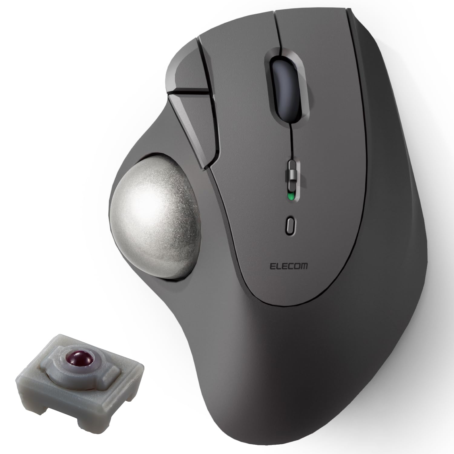 エレコム ワイヤレス トラックボール マウス Bluetooth IST (イスト) シリーズ 5ボタン 親指操作 人工ルビー支持 Windows/Android/mac/iPad/Chrome ブラ 4,763円