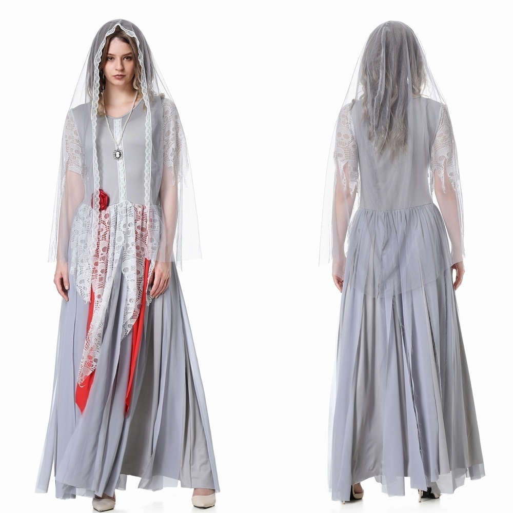 ハロウィン ゴースト 花嫁 コスチューム 悪魔 魔女 ゲーム ユニフォーム パーティー パフォーマンス 役作り ヴァンパイア 魔女 コスチューム