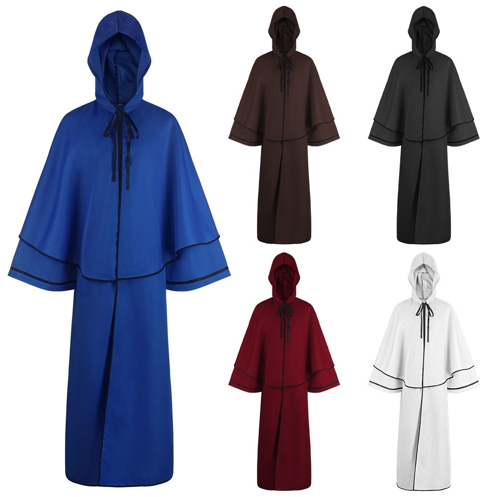 【SNS話題沸騰】中世死神マントフード付きローブマントコスプレ演出服ハロウィーンコスプレcos服