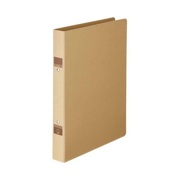 （まとめ）TANOSEE 樹脂製ワンタッチOリングファイル（紙表紙） A4タテ 2穴 200枚収容 リング内径23mm 背幅36mm クラフト 1セット（10冊） 3セット