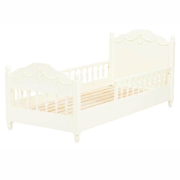 ベッド ベッドフレーム セミシングルショートベッド ベット ベットフレーム セミシングルショート ローベッド かわいい ホワイト 白 小さめ 子供向け 柵