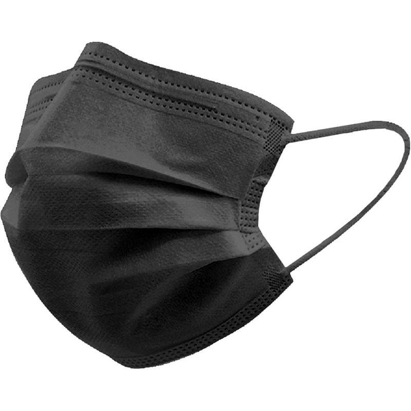 【ロット販売：入り数10】 ROYAL(ロイヤル) 1DAYマスク BLACK 不織布 フツウサイズ マルチスポーツ マスク (74190021)