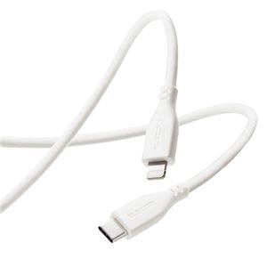 (5個セット) エレコム なめらかUSB-C to Lightningケーブル 2m ホワイト MPA-CLSS20WHX5