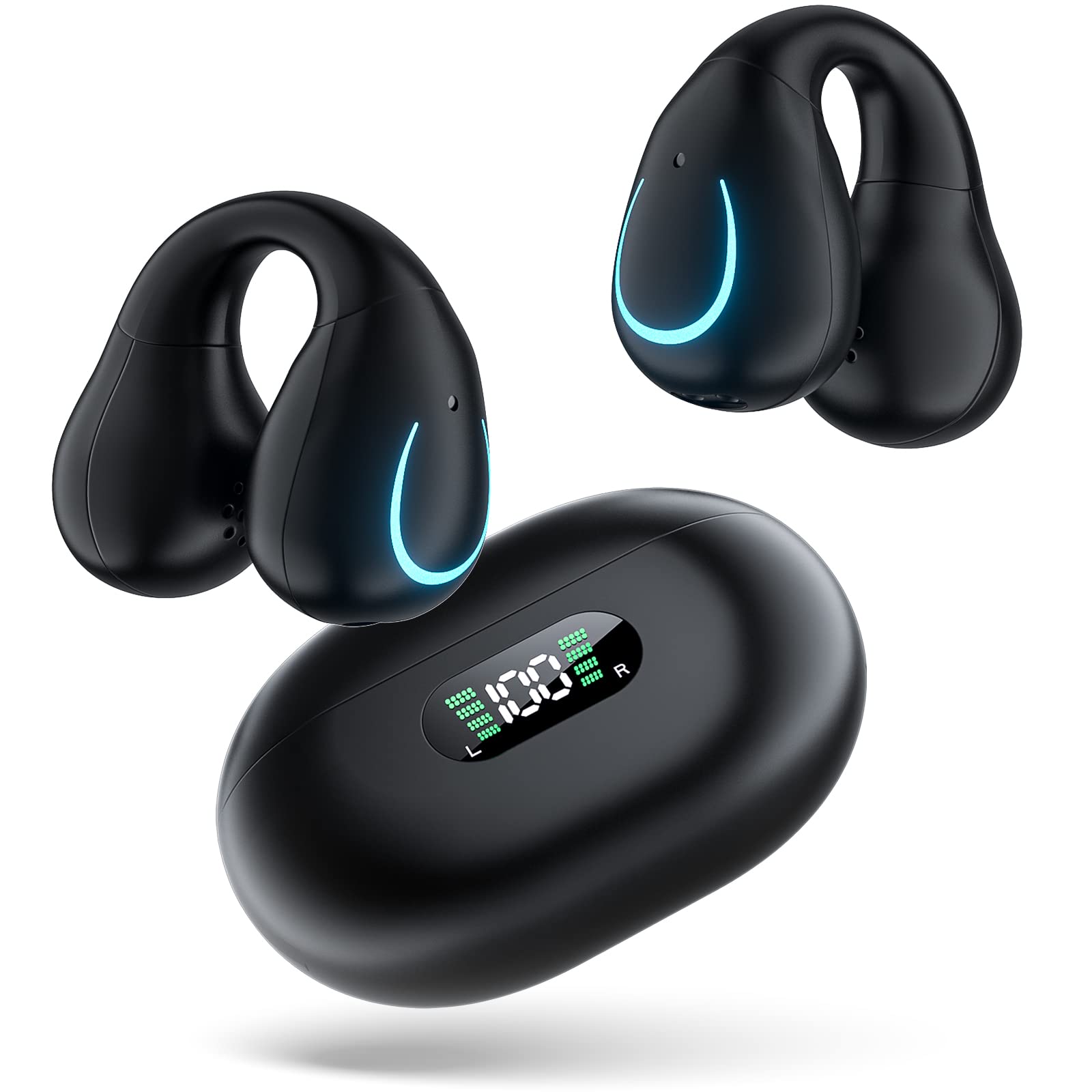 ながら聴きイヤホン」ワイヤレスイヤホン イヤーカフ型 イヤホン Erssimo イヤホン Bluetooth5.3 空気伝導イヤホン ブルートゥースイヤホン 片耳 ワイヤレスイヤホン Bluetoot