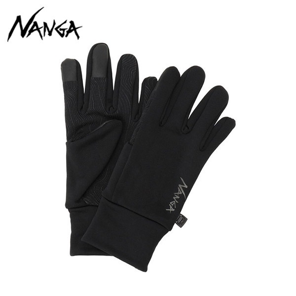 ナンガ POLARTEC POWER STRETCH GLOVES BLK S NA2443-3Z401-A N0003072 ポーラテックパワーストレッチグローブ
