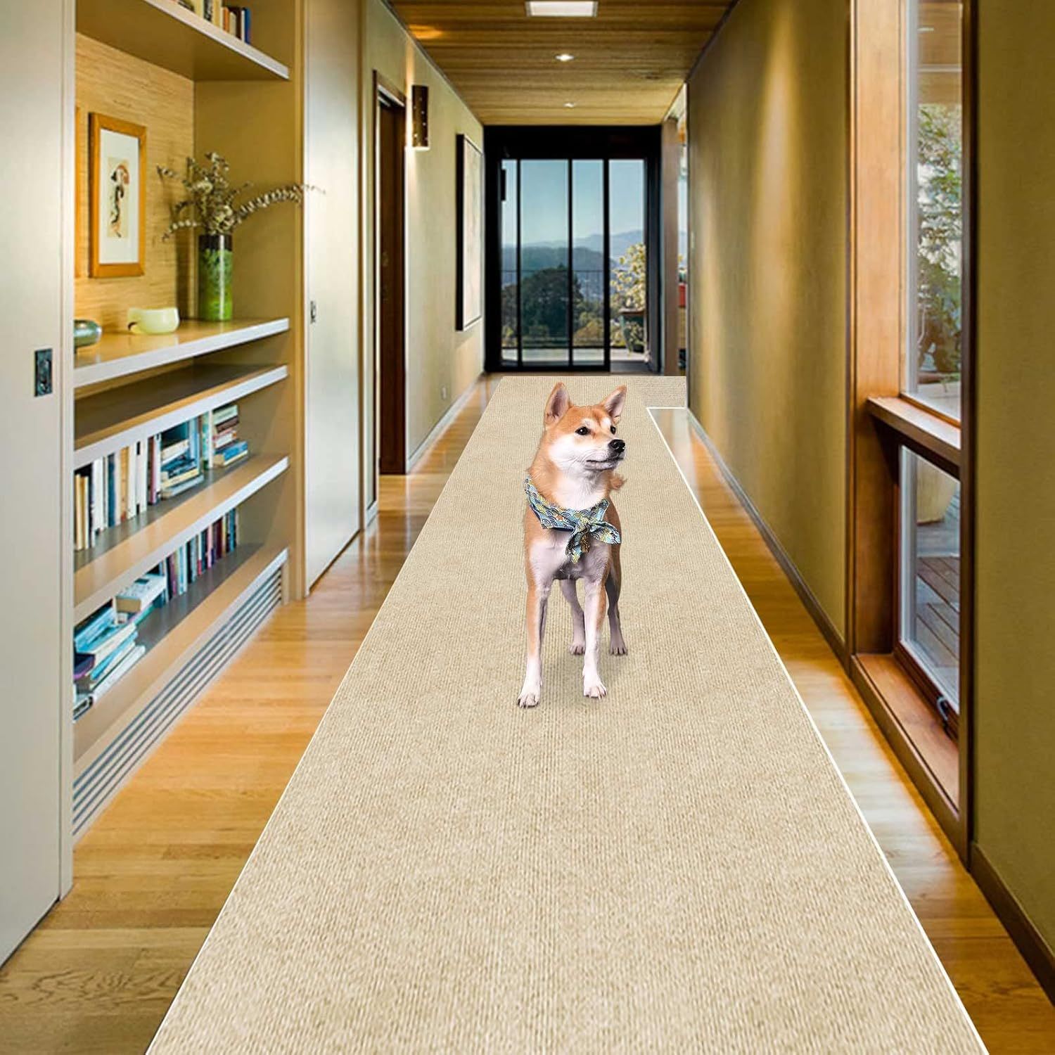 フローリングマットカーペット 洗える廊下敷きJAYFAN 階段マット約600 90cm 滑り止め キッチンマット グレー台所マット 玄関マットPU 4mm吸着マット めマット ロングマットすべり止め