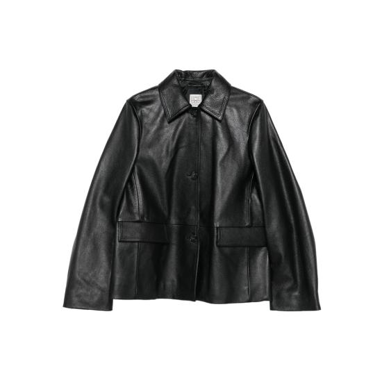 TOTEME Women Leather Jackets 254 WRO0302 LE0007 001 BLACK