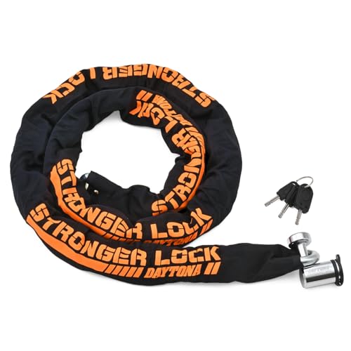 サイズ：2.0m デイトナ(Daytona) バイク用 チェーンロック φ12mmスチール合金製 デ