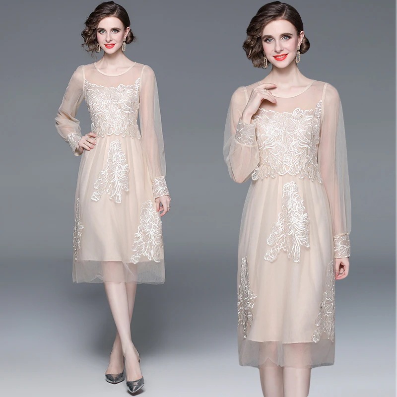 結婚式 ワンピース パーティードレス ミモレ丈 フォーマルドレス ドレス お呼ばれフォーマル ワンピース 袖あり 結婚式 ワンピース パーティードレス 大きいサイズXXL 入園式 二次会 謝恩会 同窓