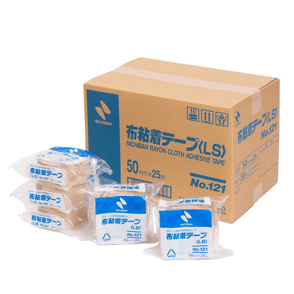 ニチバン 布テープ 50mm25m 30巻入 121-50AZ30P 黄土