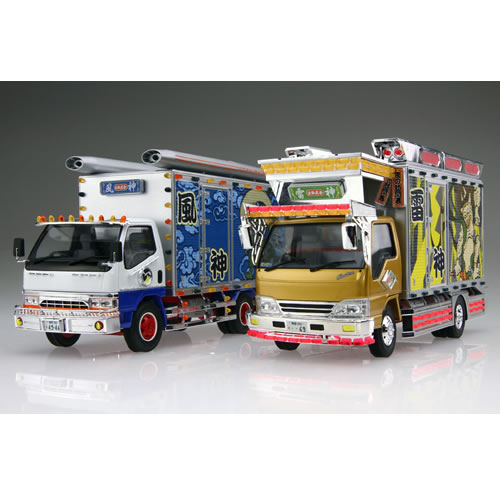 アオシマ【トラックプラモデル】1/32 ザデコトラシリーズ No.3 風神 雷神 H-4905083068106