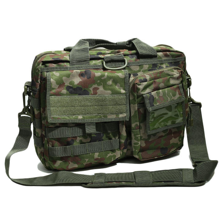 自衛隊 グッズ 陸自迷彩 ブリーフケース ナイロン ビジネスバッグ 大容量 軽量 2way pcバッグ 通勤バッグ ショルダーバッグ 大きめ バッグ 迷彩 緑