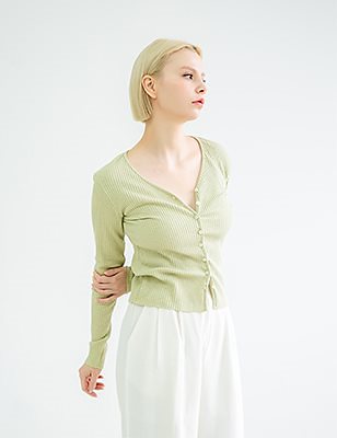 Slim V-neck Cardigan Melona