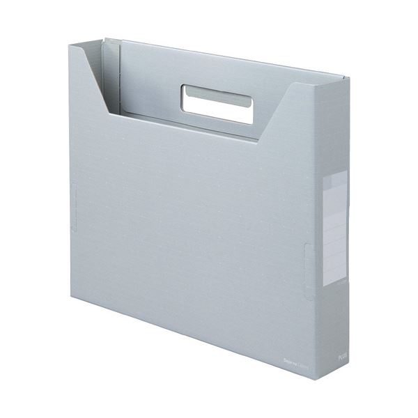 （まとめ）プラス デジャヴカラーズシリーズボックスファイル スリム A4ヨコ 背幅50mm シルバーグレイ FL-022BF 1セット(10冊) (×2セット)