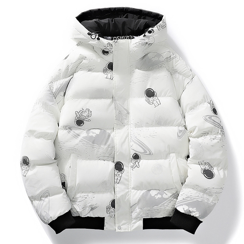ジャケットコート男秋冬カップルダウン綿入れ流ゆったりオーバーサイズ厚手連帽綿入れ