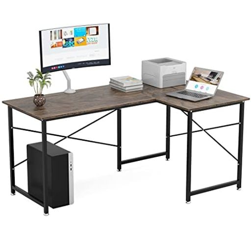 L字デスク パソコンデスク 幅160CM+100CM 奥行60CM ワークデスク ゲーミング オフィスデスク モニターアーム取付対応 左右入替可能 L字型デスク コーナーデスク 足元フリー設計 横揺れ