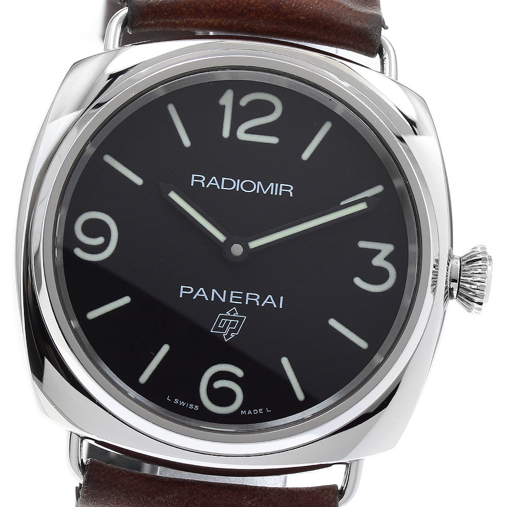 パネライ PANERAI PAM00753 ラジオミール ベース ロゴ 3デイス アッチャイオ 手巻き メンズ _889577【中古】