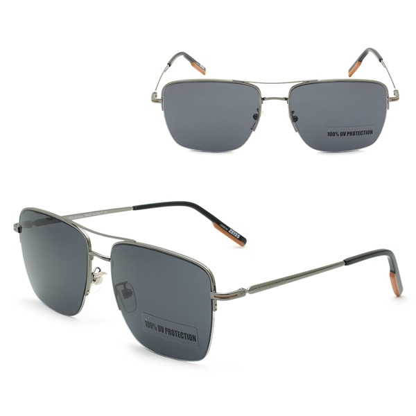 ゼニア サングラス ZEGNA EZ0178-D/S 08A 60 Ermenegildo Zegna サングラス ノーズパッド UVカット ガンメタル グレー