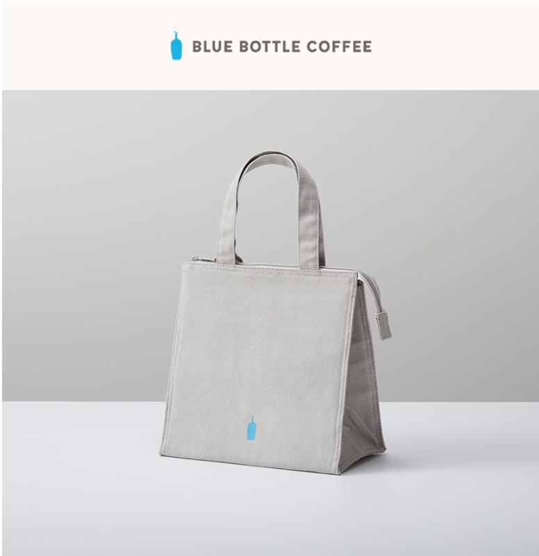 グレーコットンクーラーバッグ