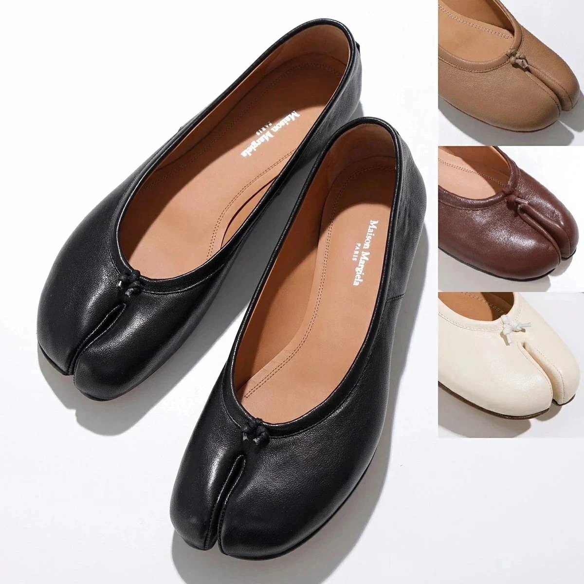 MAISON MARGIELA マルジェラ パンプス S58WZ0042 P3753 レディース ヴィンテージレザー 足袋 タビ フラット バレエシューズ 靴